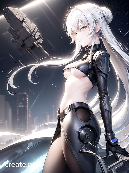 Green-Eyed Beauty in Waist-Shot Side Views for Seductive Hentai Pleasure