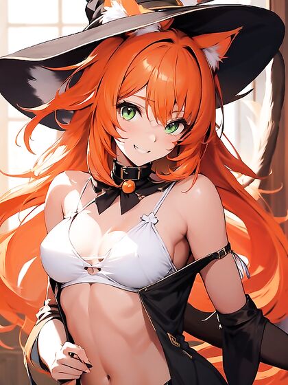 Ginger With Light Brown Skin and Ponytail Enjoying Steamy Hentai Action