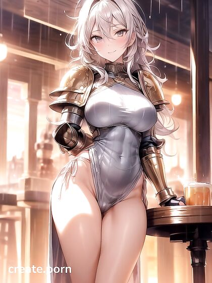 Snowy Night Mess with Busty Babe in Messy Hair Hentai Action