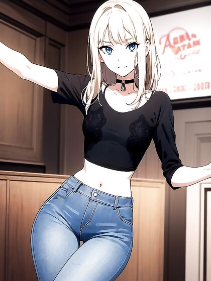 Skinny Girl 18+ with Blue Eyes Choked in Erotic Hentai Scenes