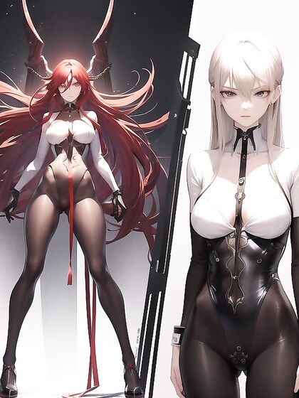 Narrow-Eyed Seduction: Legs Spread Wide in Anime hentai Pleasure