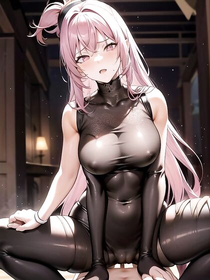 Huge-Ass Beauty with Pink Eyes Takes On a Harem in Steamy Hentai Action