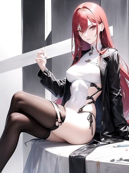 Elegant Tall Beauty in Trench Coat Seduces in Mesmerizing Hentai Scenes