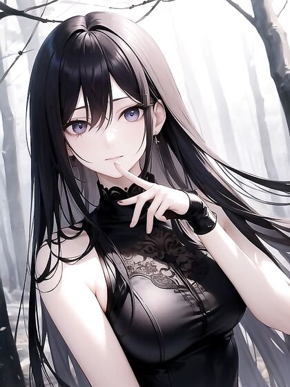 Makime from Chainsaw Man Glows Serenely in a Mystical Forest for Intense Hentai Pleasure