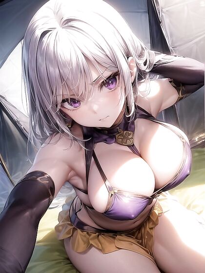 Pale-Skinned Beauty with Round Ass Enjoys Intense Nighttime Hentai Pleasure
