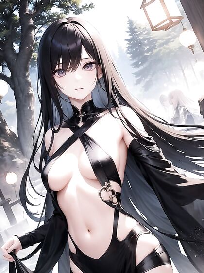 Makime from Chainsaw Man Floats Through Mystical Forest in Seductive Hentai Scenes