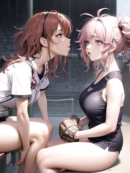 Legs Crossed and Wind in Her Hair at the Baseball Stadium Hentai Fantasy
