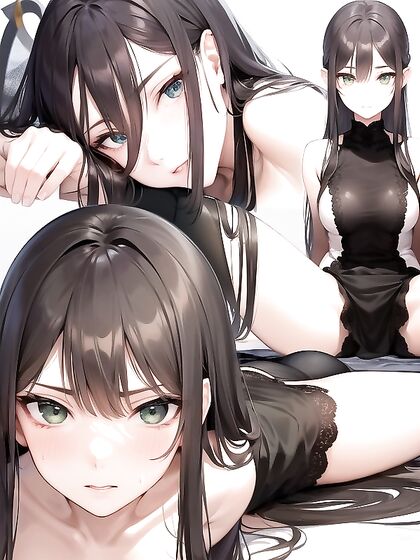 Green-Eyed Goddess Laid Bare: Intense Views from Below in hentai AI Porn