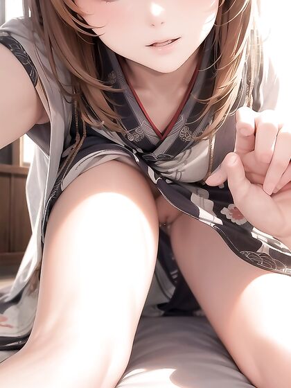 Close-Up Pubic Hair Detailing in Solo Hentai Action