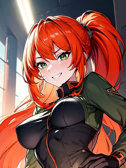 Ginger With Grin and Small Breasts Takes On Steamy Hentai Action