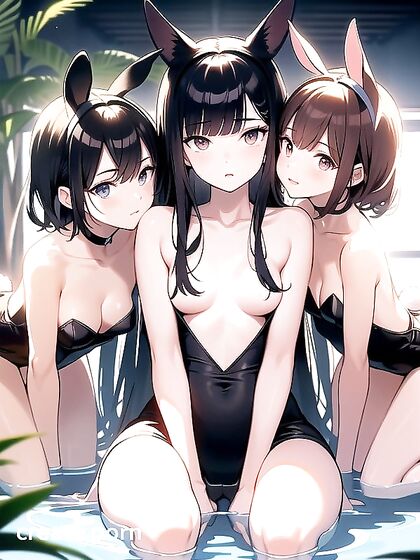 Cute Girl 18+s Kissing and Kneeling in Sensual Hentai Scenes
