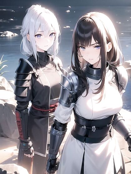 Skinny Warrior with Breastplate Armor Takes On Mountains in Steamy Hentai Scenes