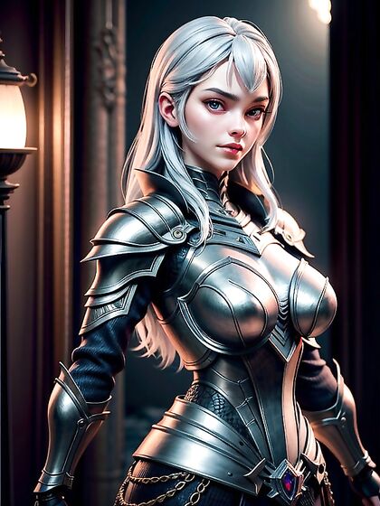 Fully Armored Dusk in Shining Breastplate for Intense Hentai Pleasure