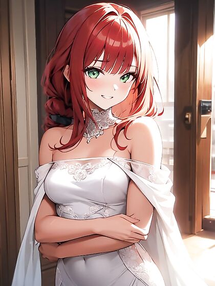 Red-Haired Beauty with Light Brown Skin in Intense Anime Hentai Scenes