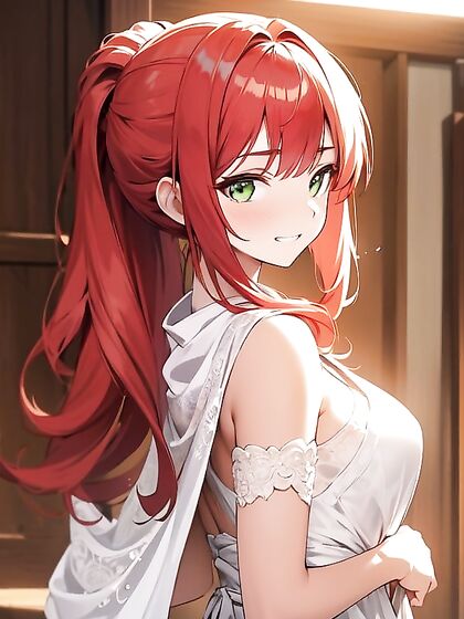 Warm Anime Adventure with Green-Eyed Cutie Enjoying Petite Breasts Hentai Fun