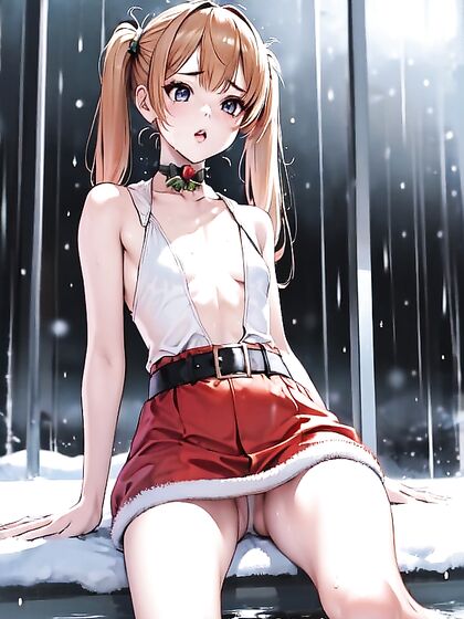 Girl 18+ Trapped in Snowy Wonderland for Steamy Solo Hentai Action