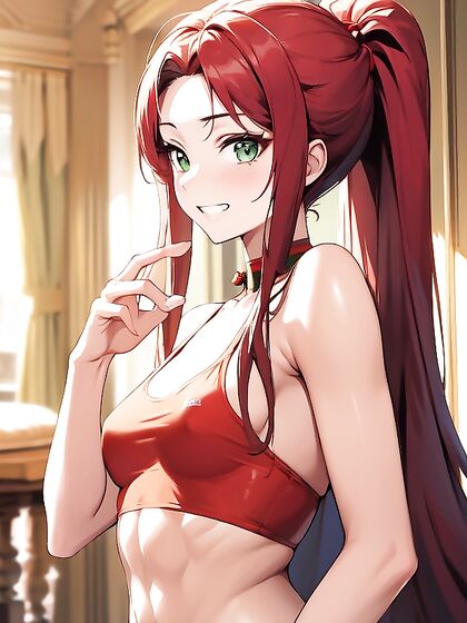 Fit Light Brown Beauty in Seductive Hentai Action