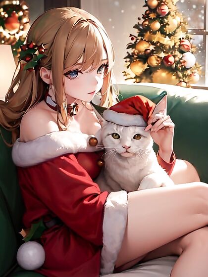 Christmas Masterpiece: Seductive Sofaphoria in hentai AIporn