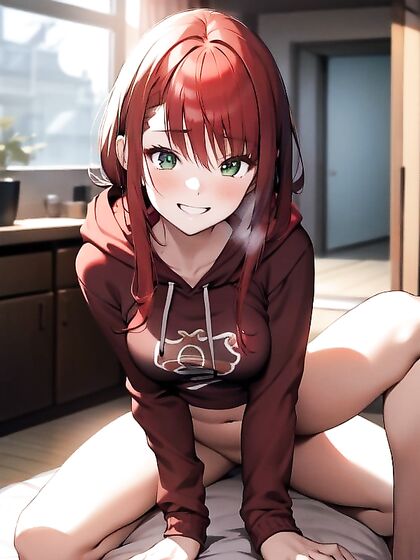 Warm Anime Hentai with Green-Eyed Girl 18+ and Her Tiny 18+ Breasts