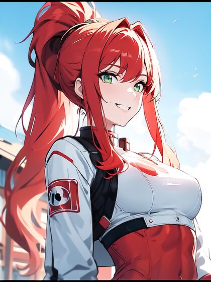 Grinning Light Brown Skinned Beauty Enjoys Warm Anime Hentai Delights