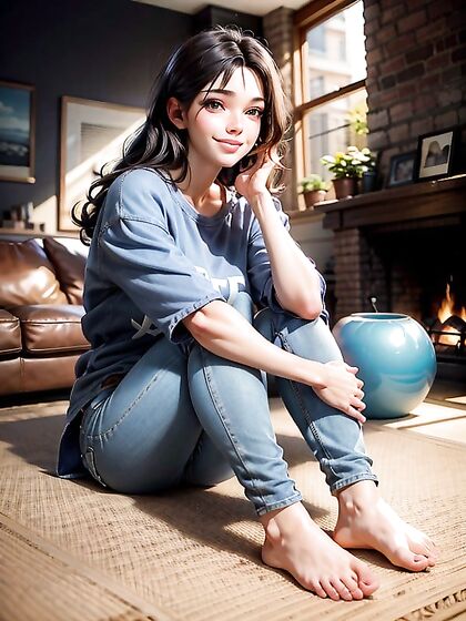 Side View Bliss: Happy Moments in the Living Room Hentai Delight