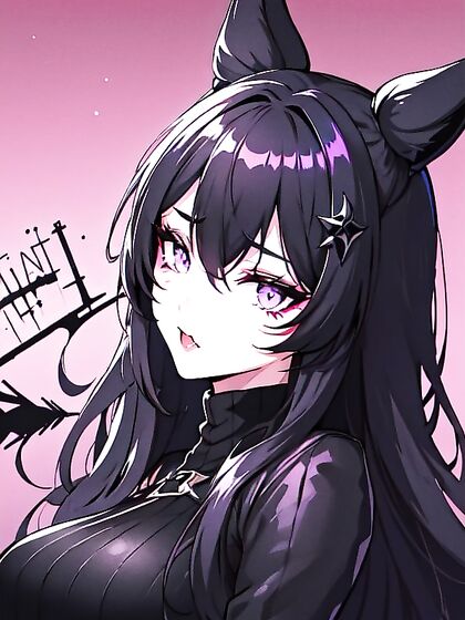 Gothic Girl 18+ in Oversized Vintage Sweater Seduces with Dark Wavy Ombre Hair