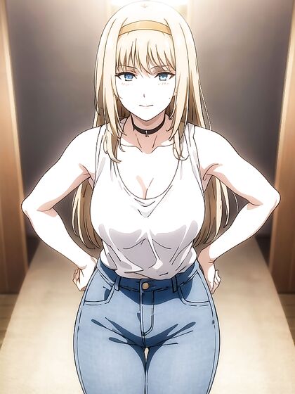 Beach Babe in Oversized T-Shirt Gets Wild in Sensual Hentai Action