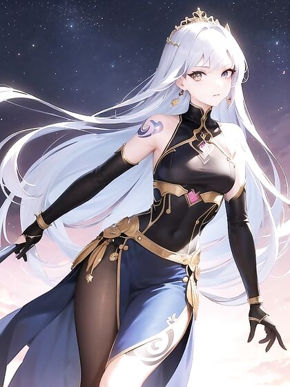 Skinny Girl 18+ Puts on Earrings and Gloves for Seductive Hentai Action