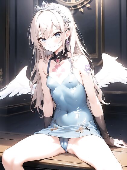 Multi-Colored Hair Chick Gets Her Skirt Lifted in SFW Hentai Action