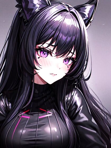 Ultra-Detailed Close-Up of Deep Red Gothic Lips in Hentai Bliss