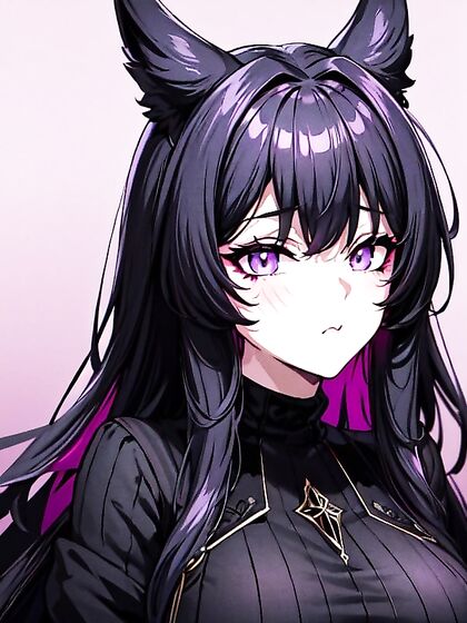 Gothic Girl 18+ with Dark Wavy Ombre Hair Seduces Under Moody BokehLights