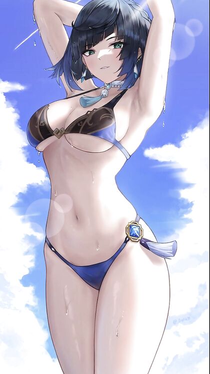 Horny Yelen Teases All The Beach Bros While Their Wifey Is Busying - Hentai XXX Pics Inside!