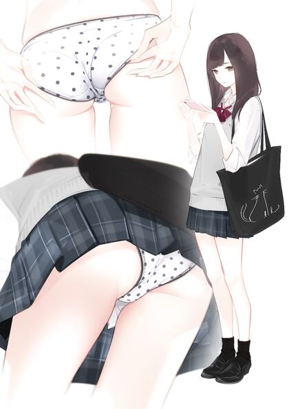Dude gets his rocks offf with hottie’ss dotted undees in XXX pic by artist Shitegirl
