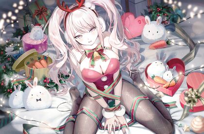 Horny AF Hottie in X-Mas Gear - PIC of Sexualized Christmas Outift on Bustiest Chick Ever!