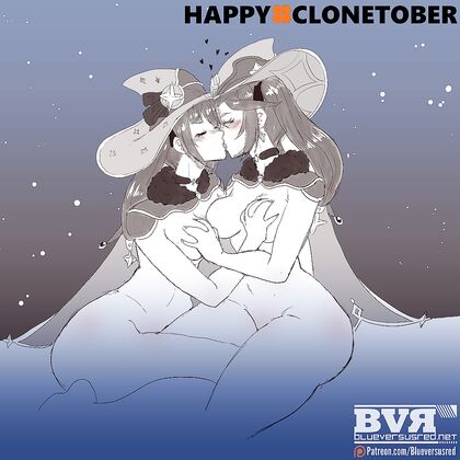 Holy Fuckin’ Hentai XXX! Clone-tober Bitch Slaying Her Own Pussy with Toys