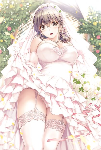 Holy shitlords! Check out this hentaified bride-to be getting downright filthy with her hubby on their big day!