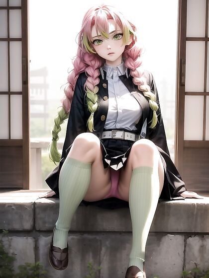 in Shocking Uniform Stares Intensely at You in Hentai Bliss