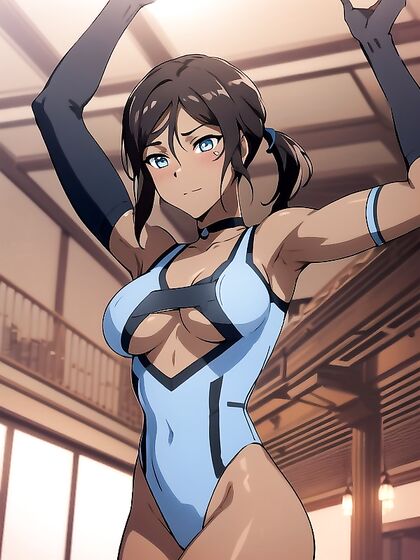 Dancer in Leotard Performs Seductive Moves in SFW Hentai Fantasy