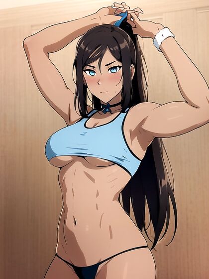 Blushing and Smirking, She Dances with Sultry Underboob in Hentai Fantasy