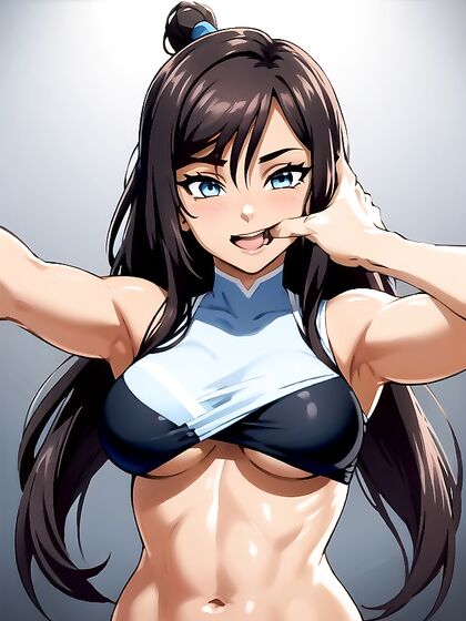 Mischievous Smile and Underboob Tease in Seductive Hentai Fantasies