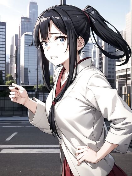 Black-Haired Cutie With Pigtails Enjoying Intense Sex Amidst Giant Kaiju Chaos