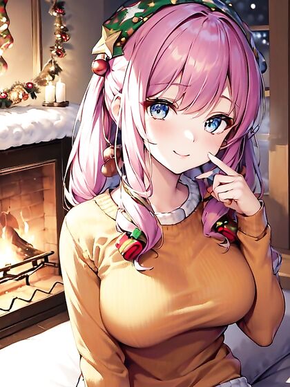 Cheerful Girl 18+ Holds Steaming cocoa in a cozy setting for hentai pleasure
