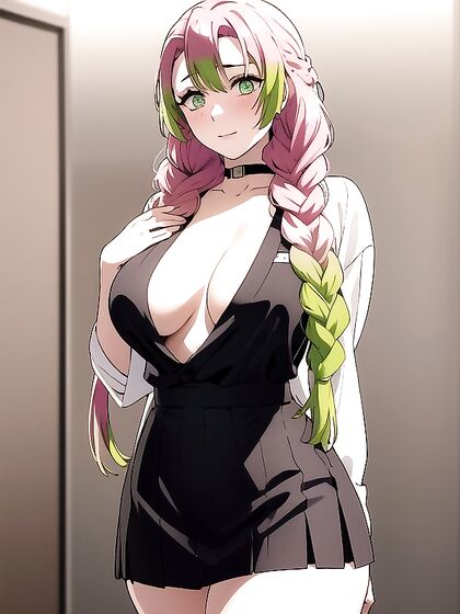 Mischievous Smile and Blush: Detailed Single-Person Hentai AI Porn Scene