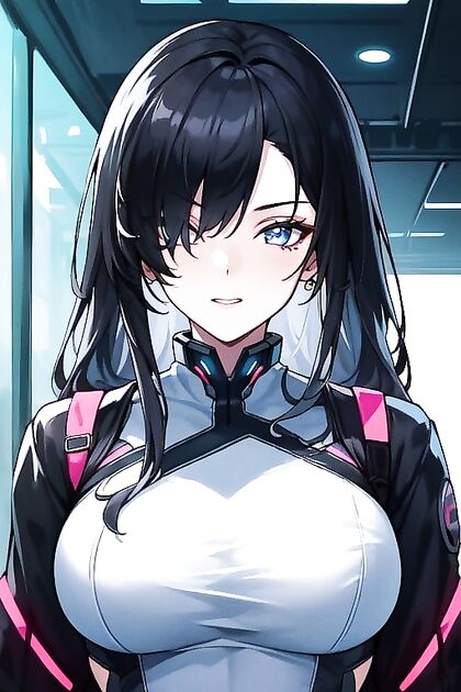 Mischievously Smiling With Blush, Massive Breasts Untamed in Hentai Pleasure