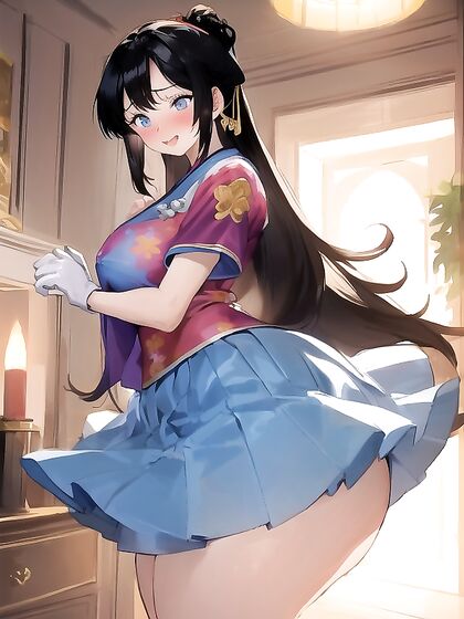 Chinese Beauty in Ceremonial Dress Enjoys Mind-Blowing Breast Expansion Hentai