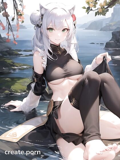 Noelle from Genshin Impact Enjoying Intimate Solo Moments in Seductive hentai Scenes