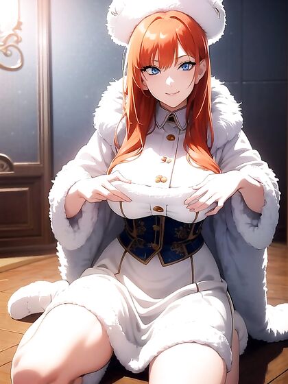 Smiling Beauty in Russian Fur Hat warms up the Winter in Steamy Hentai Scenes