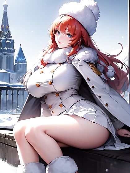 Horny hentai Girl 18+ gazes at viewer while sitting seductively alone