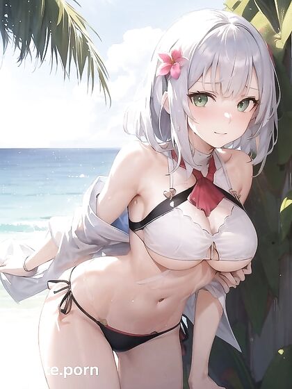 Beach hentai delight: Gazing at You While Waves Crash Around Us