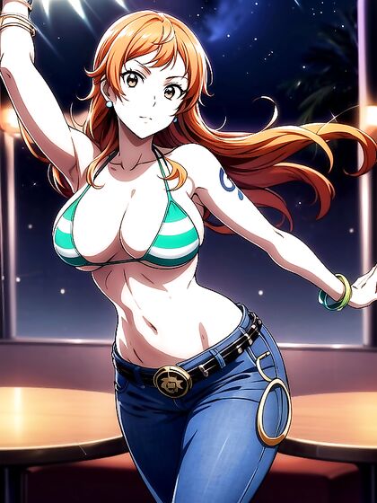 Topless Dance at Night: Seductive Movements in Hentai Bliss